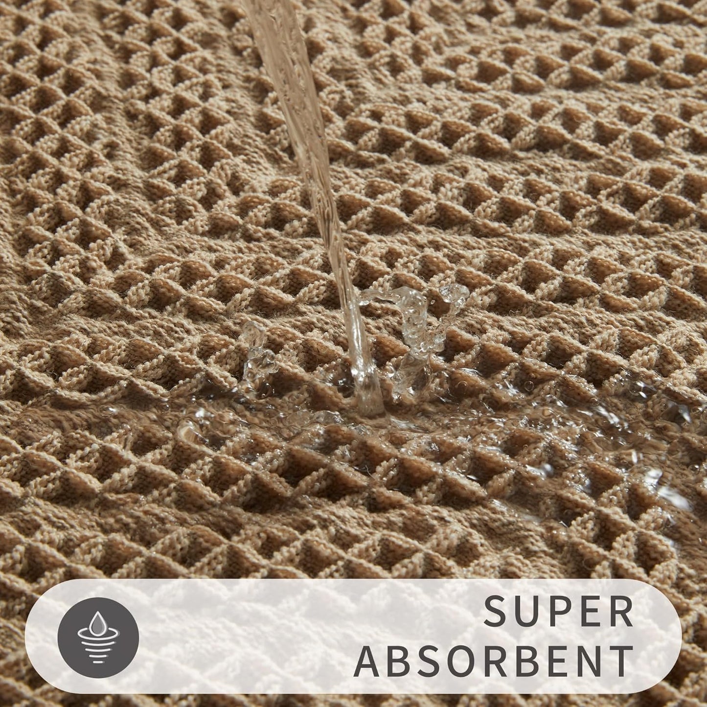 Boho Bathroom Floor Mat, Super Absorbent Non-Slip Washable Bath Mat, Quick Dry Shower Mats, Brown, 18"*30"