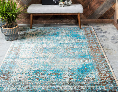 Unique Loom Imperial Collection (10' 0 x 13' 0 Rectangular, Ivory/ Turquoise)