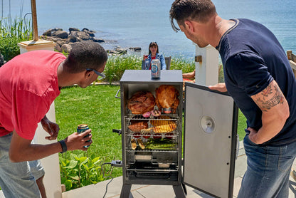 Cuisinart 30" Electric Smoker, 3 Adjustable Racks, Large Capacity BBQ Meat Smoker, Water & Wood Trays for Smoked Meat, Brisket, Salmon & Jerky, Adjustable Temperature Control