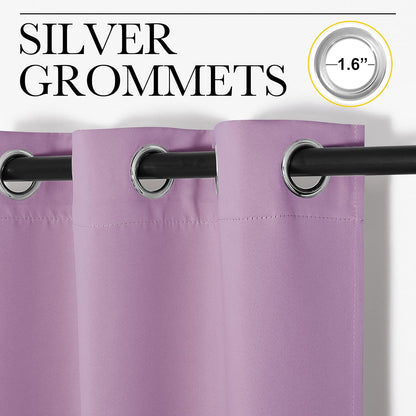 NICETOWN Room Darkening Drapes - Light Blocking Curtain Panels for Nursery | Soft Fabric, Lilac, 42" x 95" (1 Pair)