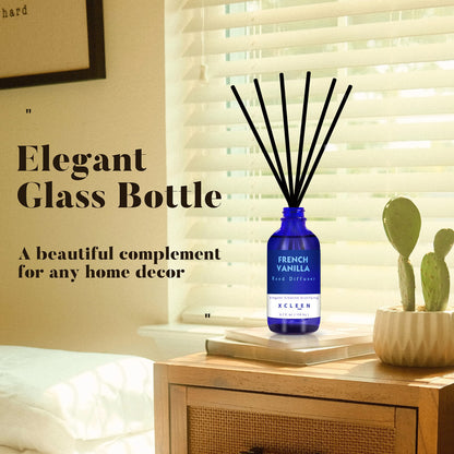 Reed Diffusers Set, 3.7 Oz Scent Diffuser, 6 Reed Diffuser Sticks, Home Fragrance Hyacinth, Peony & Citrus, Aromatherapy Oil Diffuser Reeds, More Masculine Scent, Bathroom & Office Decor 110ml