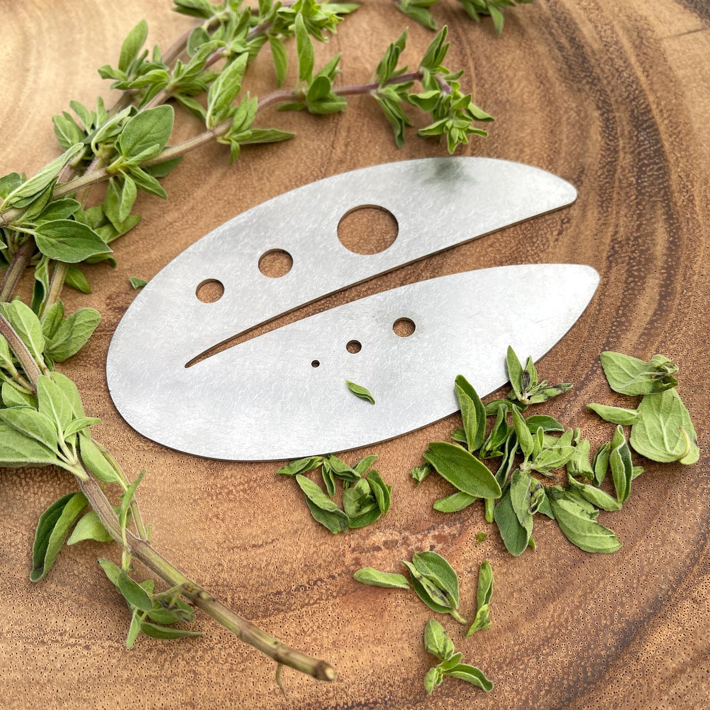 Raw Rutes Kale Razor - Kale and Herb Stripping Tool - Made in the USA from Stainless Steel - Perfect for removing stems from Herbs & Kale