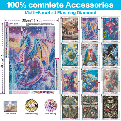 Meothan Multipack Diamond Art Kits for Adults, 12 Pack Animals Diamond Painting Kits for Adults, 5D DIY Round Dimond Gem Art Packs of 12, Home Decor Gift 12x16inch