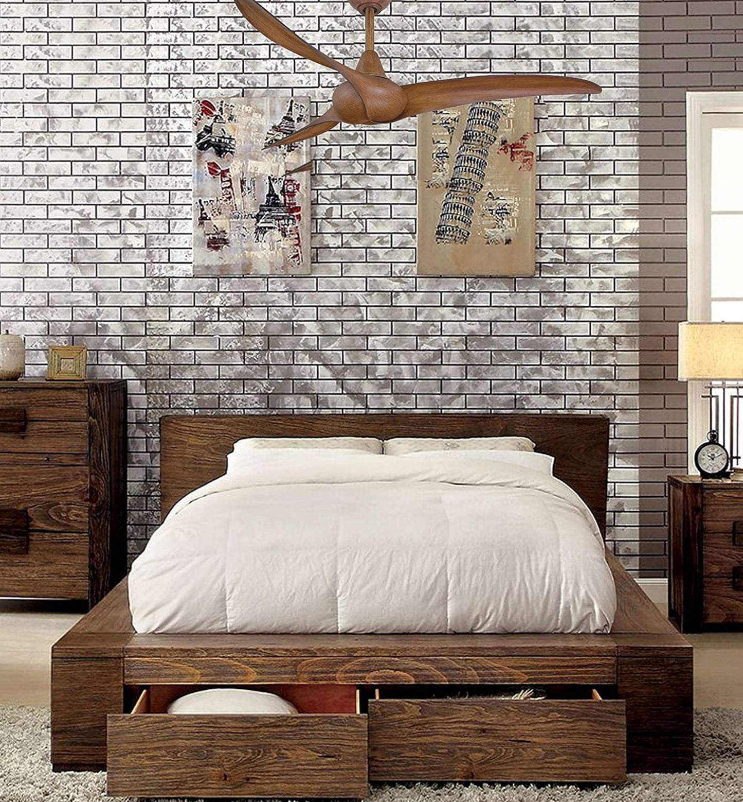 Minka-Aire F843-DK, Wave, 52" Ceiling Fan with Remote Control, Distressed Koa