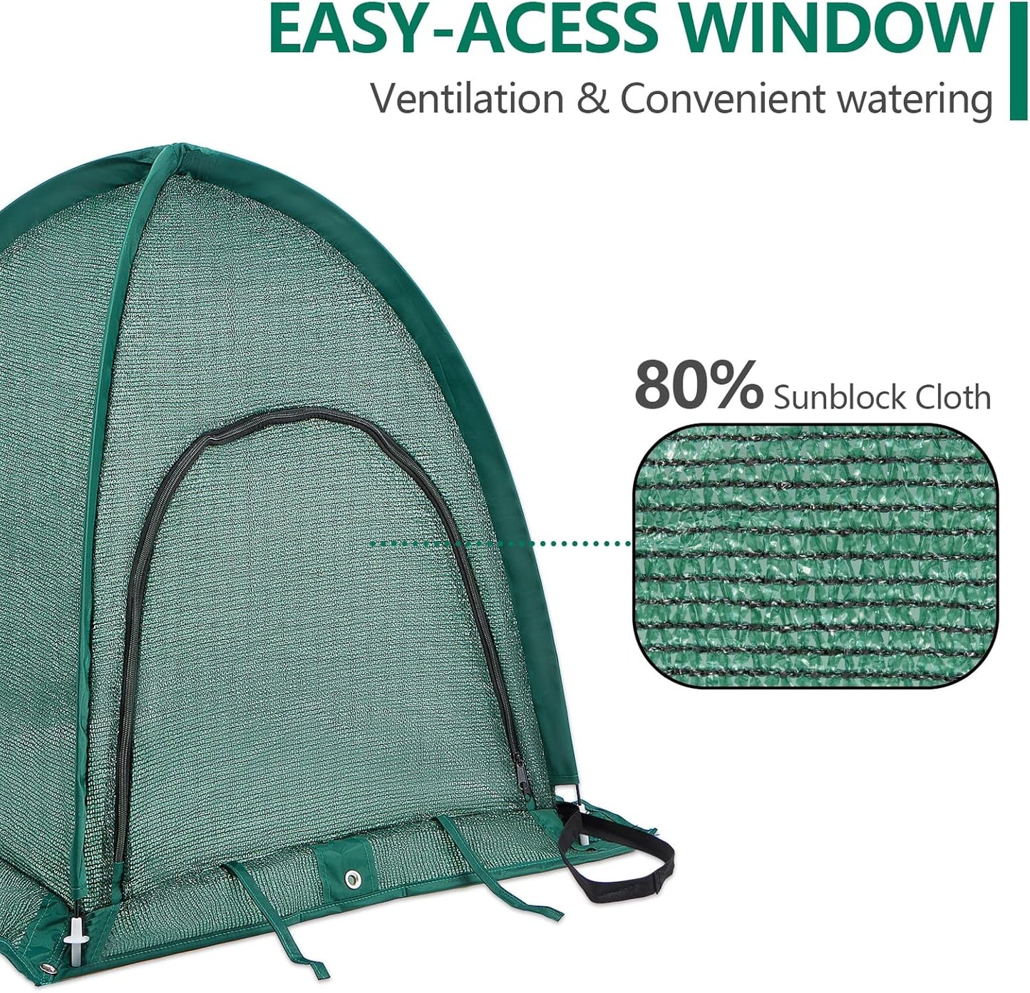 2 Pack, 80% 22" 22" 22" Plant Shade Tent Pop Up Sun Shade Cover for Outdoor Plants, Portable Sun Protection Tent