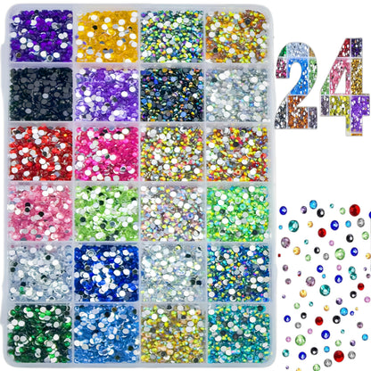 Resin AB Rhinestones 48000Pcs 48 Colors 3mm Flatback Gems Kit for Crafting, Jelly Bedazzler Supplies with B7000 Jewelry Glue Organizer Tray Tweezers Pickup Pen for Diamond Art Nail Art Shoes DIY