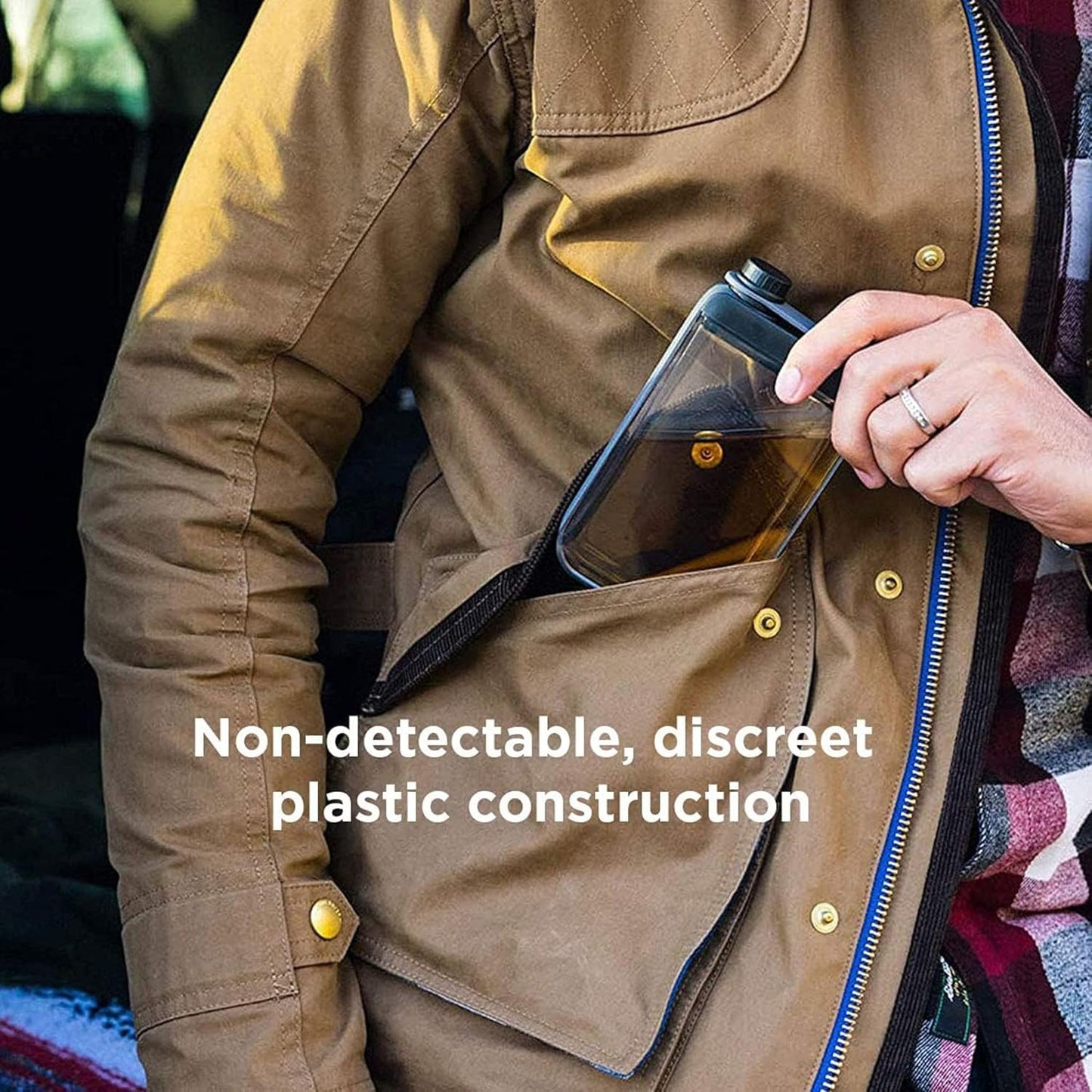 Houdini Leak-Free Discreet Flask, Black, 7.25 Ounces