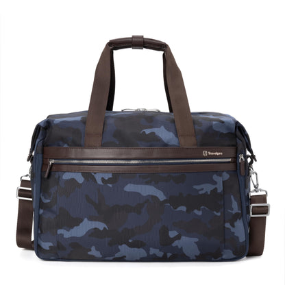 Travelpro Platinum Elite Carry on Soft Travel Duffel Bag, Weekender, Gym Bag, Men and Women, Navy Camouflage, 19 Inch