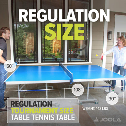 JOOLA NOVA DX Indoor/Outdoor Table Tennis Table with Weatherproof Net Set