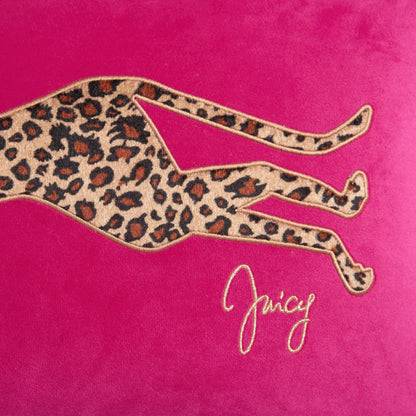 Juicy Couture – Decorative Accent Pillow Velvet Safari Leopard Premium Reversible Throw Pillow Living Room and Bedroom Décor Measures 14" x 24" Cheetah on White