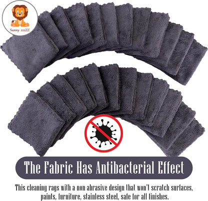 24 Pack 10 10 Inch Sunny zzzZZ Kitchen Dishcloths - Does Not Shed Fluff - Reusable Dish Towels, Dish Cloths, Super