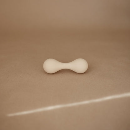 mushie Silicone Baby Shaker Rattle Toy | Ages 3+ Months (Shifting Sand)