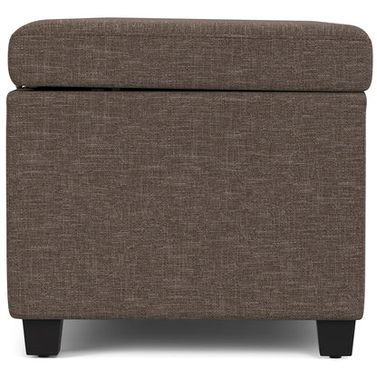 SIMPLIHOME Avalon Extra Large Storage Ottoman Bench - 54 inch Wide Upholstered Linen Look Fabric Rectangular Lift-Top Ottoman in Fawn Brown, Contemporary Bench for Living Room with Hidden Storage