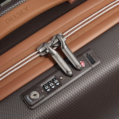 DELSEY PARIS Chatelet Air 2.0 Hardside Luggage with Spinner Wheels, Chocolate Brown, 3 Piece Set, (19/24/28)