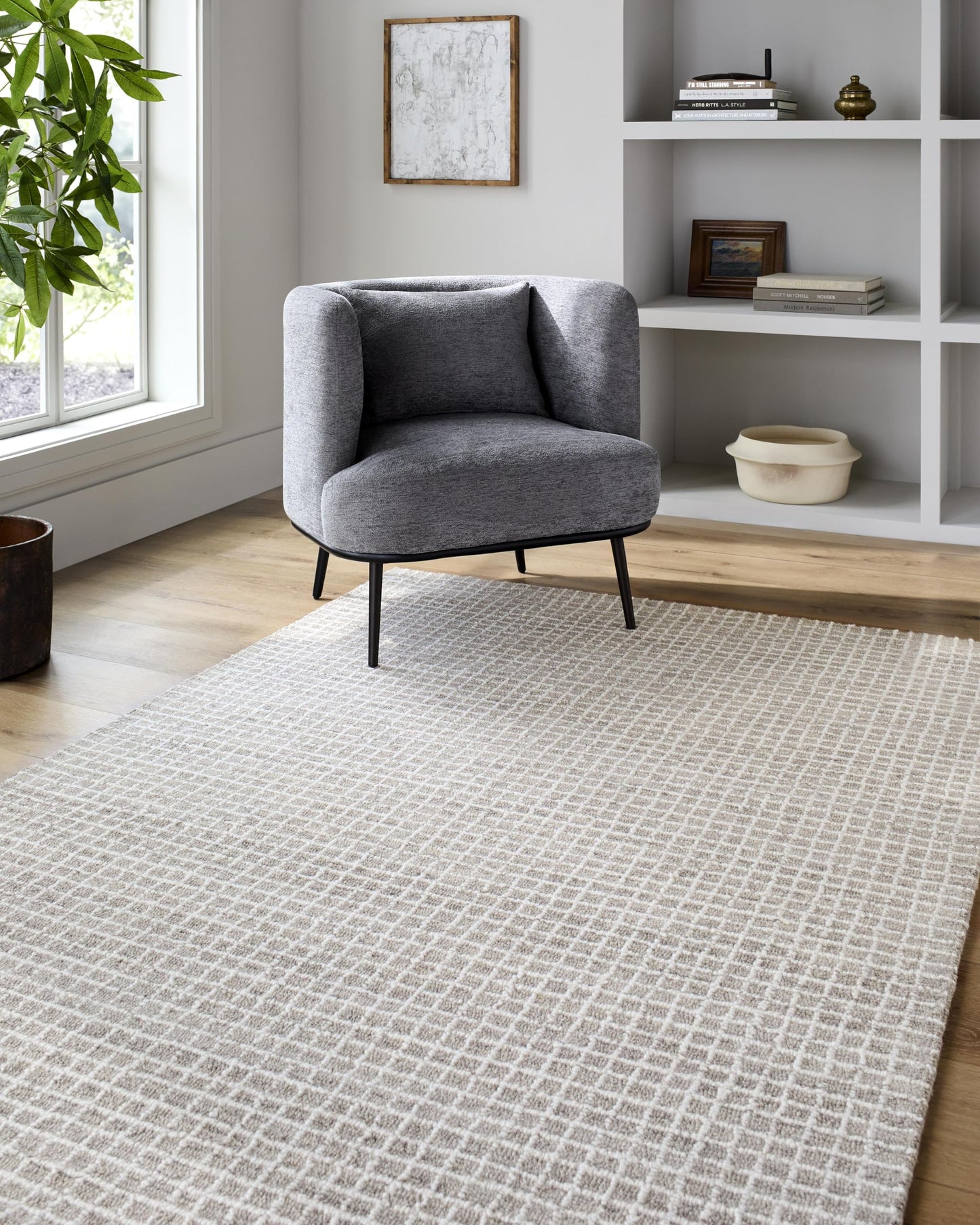 Livabliss x Vivir Andreas Modern Area Rug, 9' x 12', Tan, (9' x 12')