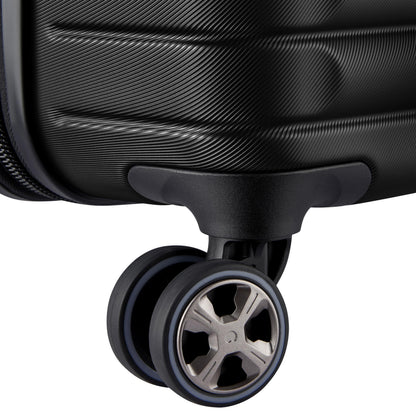 DELSEY PARIS Cruise 3.0 Hardside Expandable Luggage with Spinner Wheels, Black, Checked 26 Inch Trunk