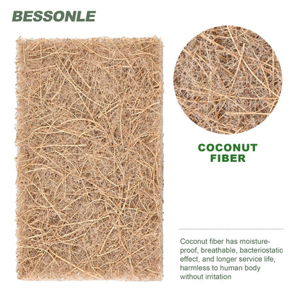 BESSONLE 24 Pack Natural Scouring Pads - Heavy Duty Scrubbing Pads for Dishes - Non-Scratch - Reusable - Natural, Eco-Friendly, Biodegradable Sisal Fibers Sponges for Dishes, Compostable