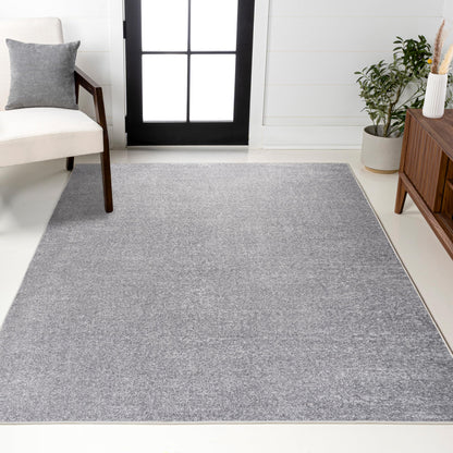 JONATHAN Y Haze Solid Low-Pile Gray Indoor Area Rug 10x14, Coastal,Bohemian,Minimalist,Classic, Easy-Cleaning for Living Room,Bedroom,Kitchen,Pet Friendly,Non-Shedding (SEU100A-14)