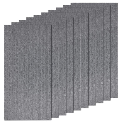 MECCANIXITY 10 Pack Acoustic Panel 47"x24"x0.4" Self Adhesive Soundproof Wall Panels Sound Absorbing Foam for Recording Room Studio Office, Dark Gray