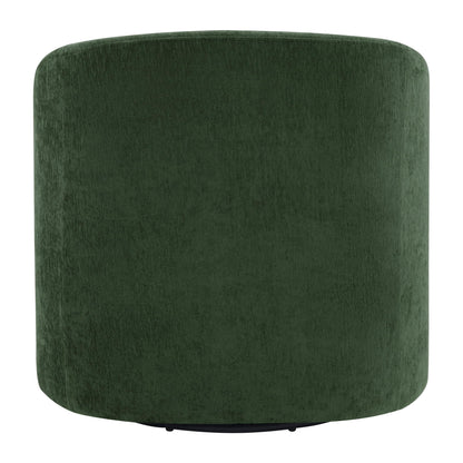 OSP Home Furnishings Parker Upholstered Swivel Tub Accent Chair, Green Fabric