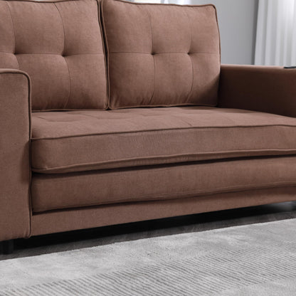 ERYE Foldable Loveseat Sofa Convertible Pull Out Sleeper Sofabed,2 Seat Tufted Upholstered Sofa Modern Convertible Sleeper Couch Bed with Cupholders and Side Pockets
