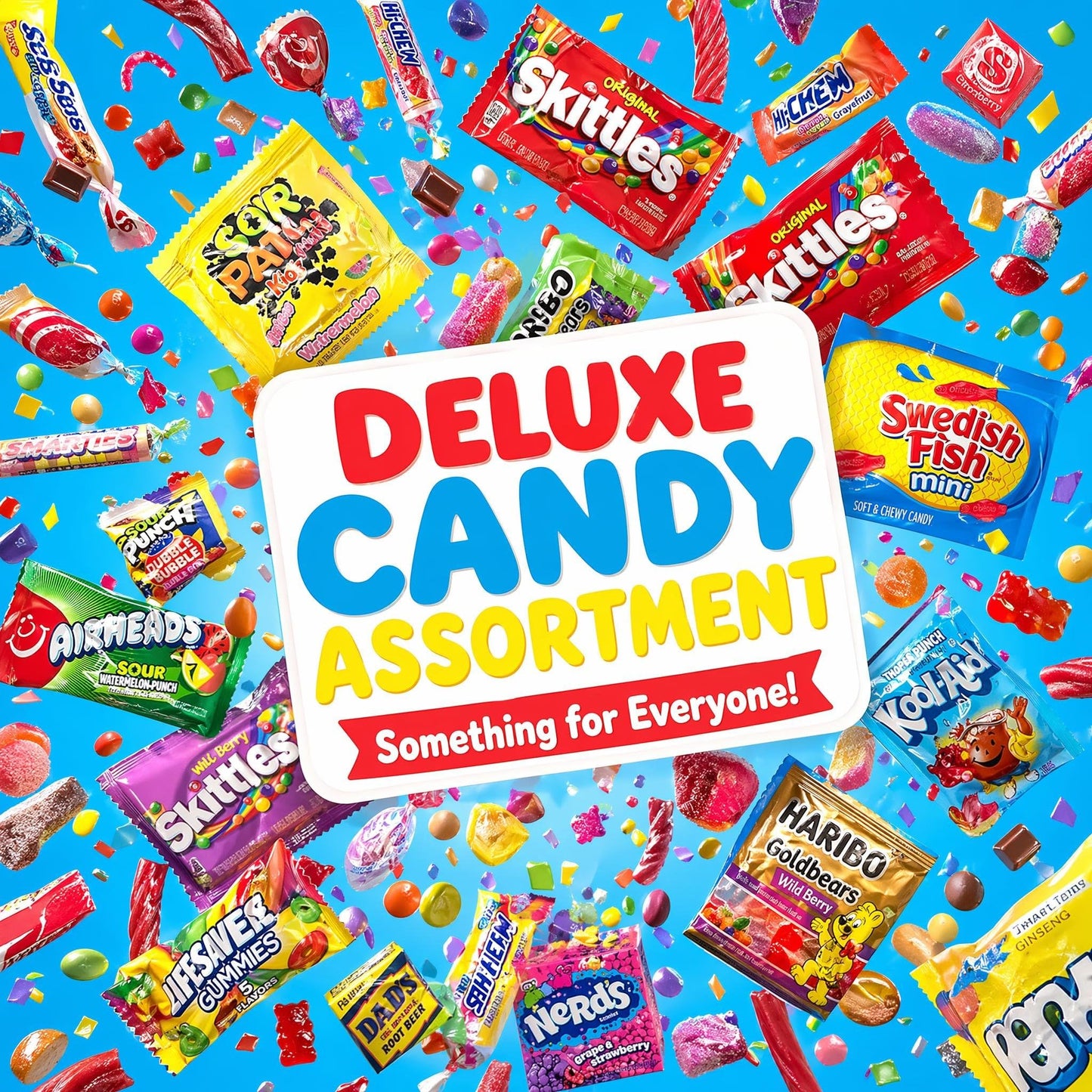Candy Variety Pack - Assorted Candy Party Mix - 4 LB Bag - Sweets Assortment - Bulk Individually Wrapped - Pinata Candies - Mixed Candies - Queen Jax - Deluxe Mix