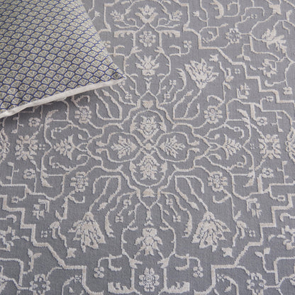 SAFAVIEH Area Rug 10x14 - Reflection Collection - Large - Light Grey & Cream, Non-Shedding & Easy Cleaning, Ideal for Living Room, Bedroom (RFT670C)