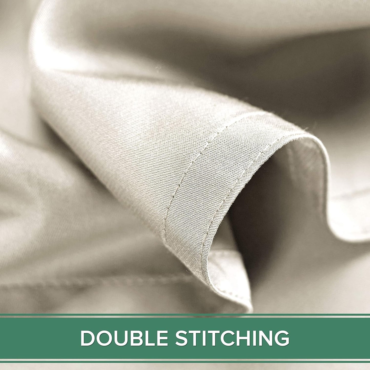 Pure Bamboo Twin Sheets - Luxuriously Soft 100% Organic Viscose Bed Sheet Set | Cooling Ivory Color, Double Stitching