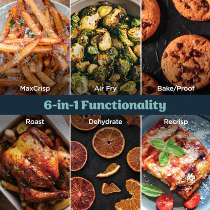 Ninja Crispi Pro 6-in-1 Glass Air Fryer | 450°F, Nontoxic, 6qt & 2.5qt Containers & Lids | Microwave, Freezer, Dishwasher Safe | Max Crisp, Air Fry, Bake, Roast, Recrisp, Dehydrate |Cyberspace AS101CY