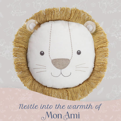 14 MON AMI Leopold Lion Dcor Pillow |Plush Stuffed Animal Hugging Pillow, Decorative Cushion for Childs Nursery, Bed