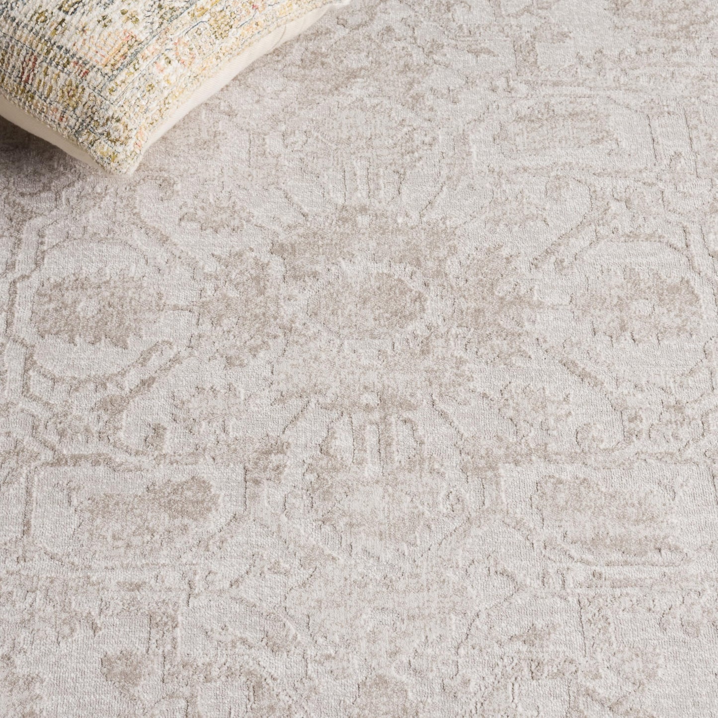 SAFAVIEH Area Rug 10x14 - Reflection Collection - Large - Cream & Ivory, Non-Shedding & Easy Cleaning, Ideal for Living Room, Bedroom (RFT665D)