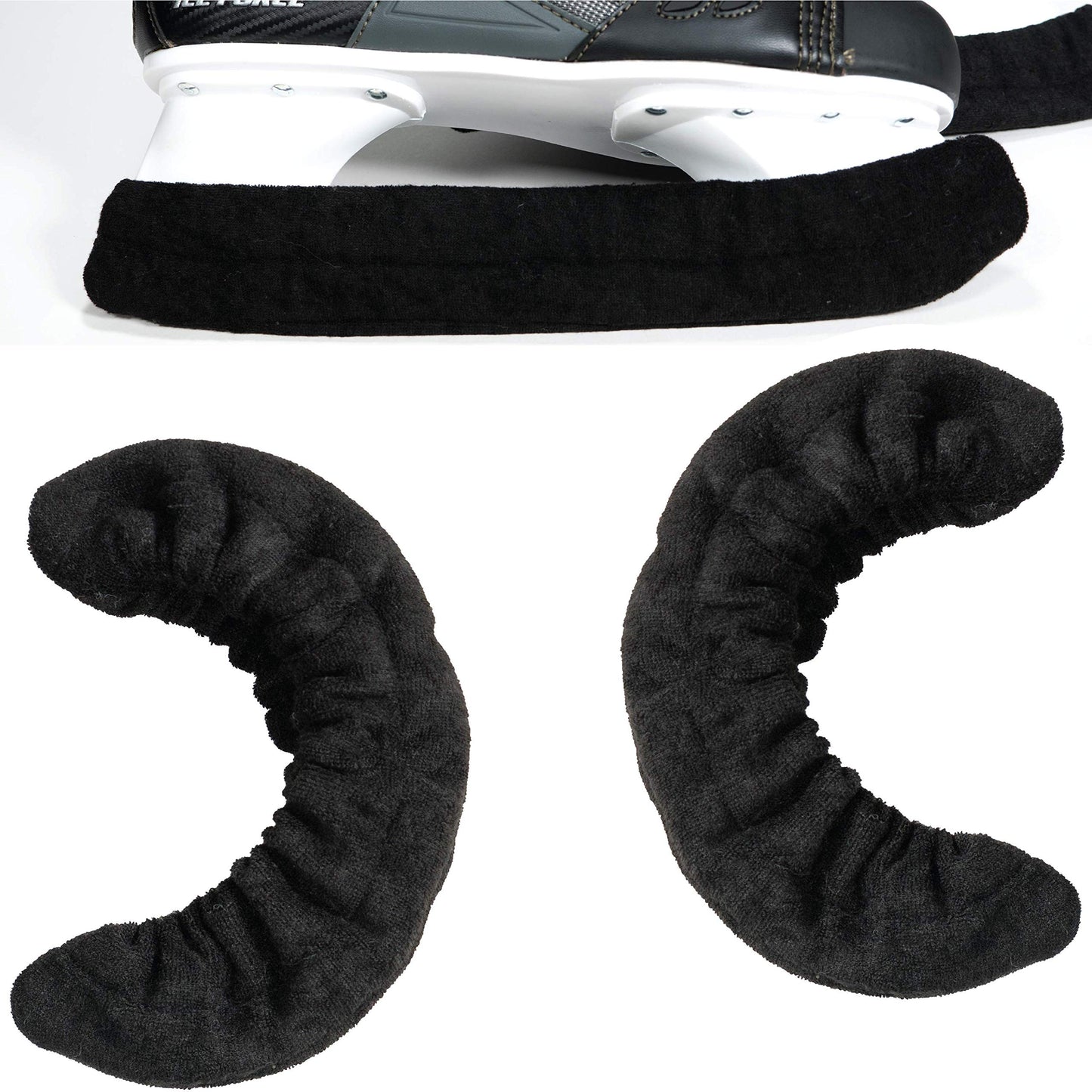 Athletico Ice Skate Blade Covers - Guards for Hockey Skates, Figure Skates, and Ice Skates - Skating Soakers Cover Blades from Youth to Adult Size - Men, Women, & Kids (Medium, Black)