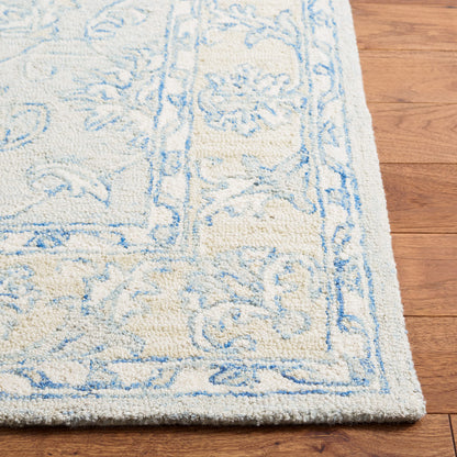SAFAVIEH Micro-Loop Collection 10' x 14' BlueBeige MLP535M Handmade Premium Wool Living Room Dining Bedroom Area Rug