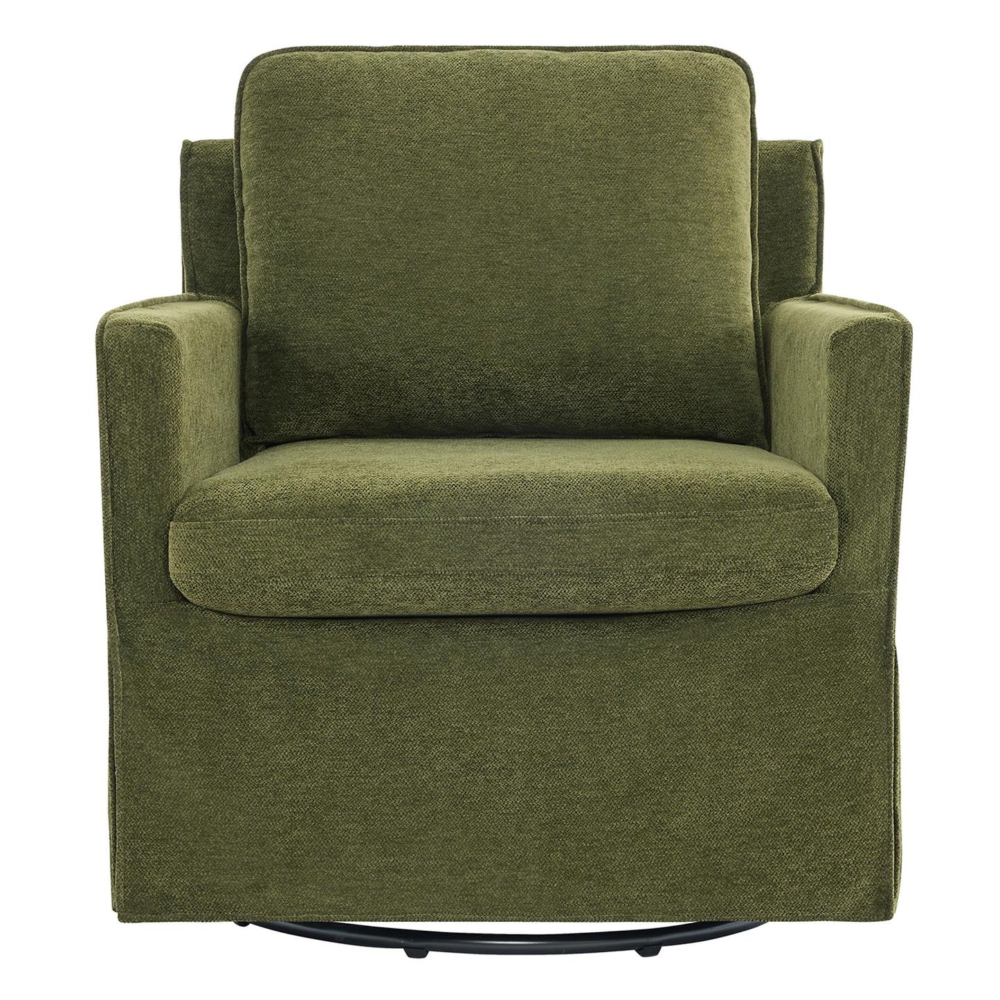 KISLOT Swivel Accent Chair with Ottoman, Rocking Recliner 360 Degree Swivel Armchair Machine-Washable Cover for Nursery Living Room Bedroom