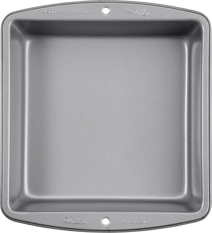 Wilton Recipe Right 8-Inch Non-Stick Square Cake Pans, Multipack of 2