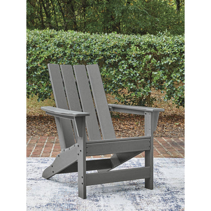 Signature Design by Ashley Lone View Bay Contemporary Outdoor Weather Resistant Adirondack Chair with Arm Rest, Gray
