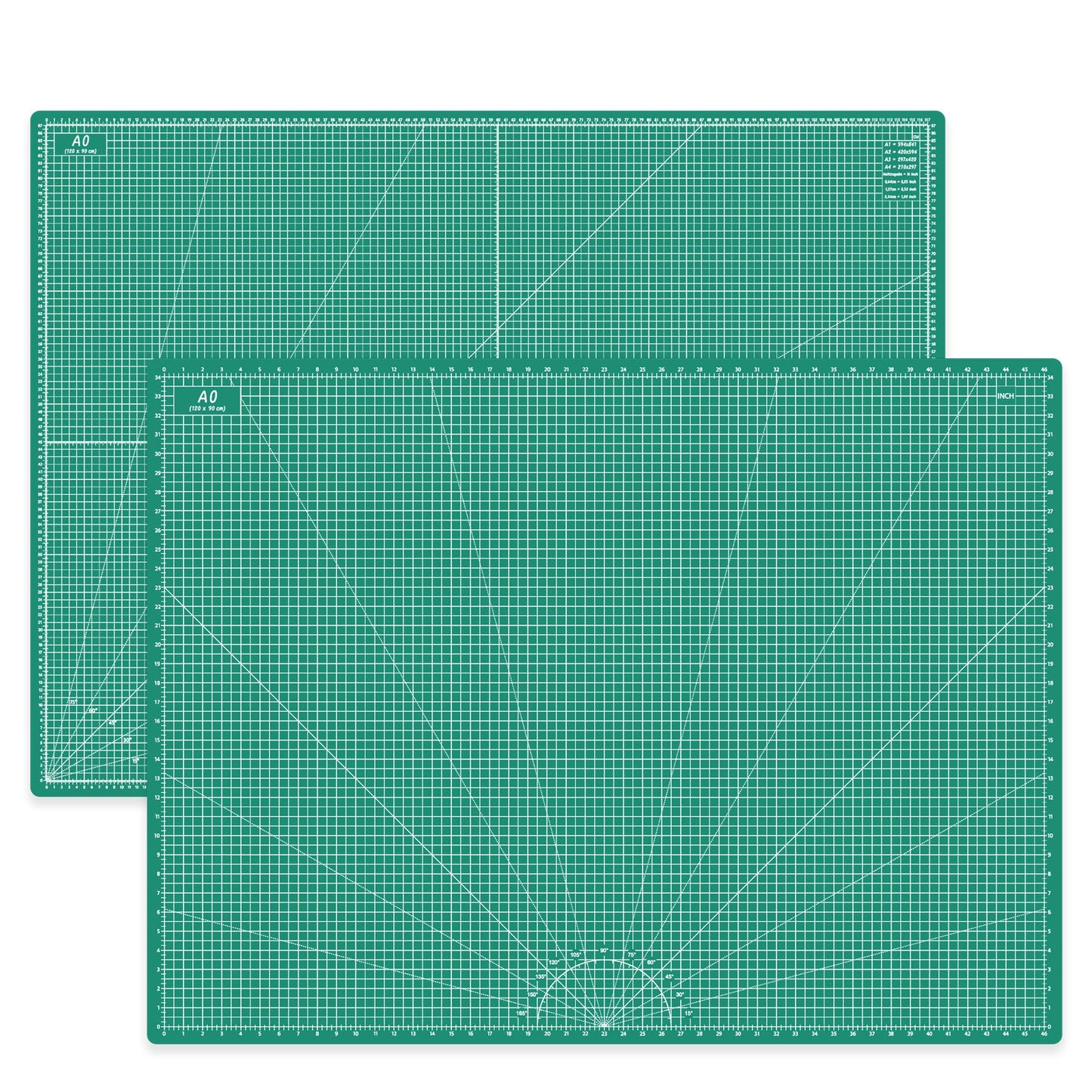 Headley Tools Thickened 36 x 48 Inch Self Healing Sewing Cutting Mat, A0 Rotary Cutting Sewing Mat for Crafts, Double Sided 5-Ply Table Cutting Board for Fabric Quilting Leather Hobby, Green