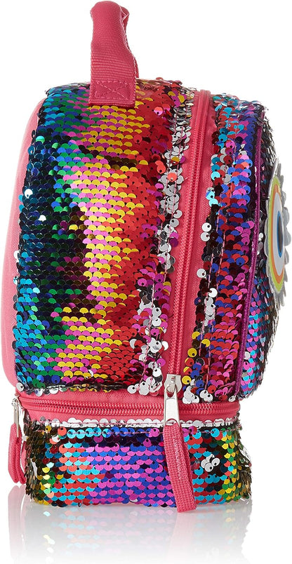 UPD Owl Dual Compartment Lunch Bag, 9 x 7.5 x 5, Multicolor