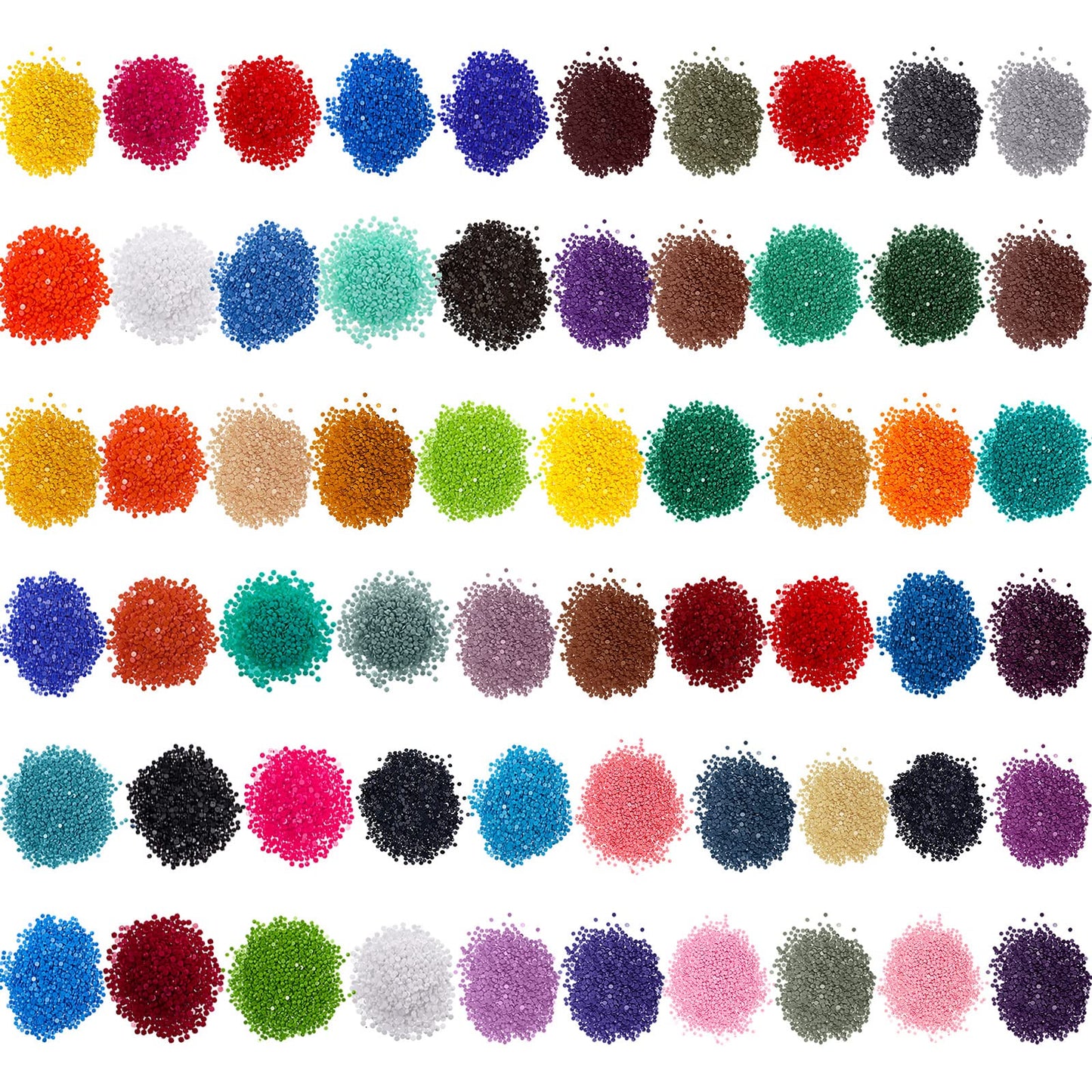 60000 Pcs 60 Color Rhinestones Diamond Painting Beads Flat Bottom Round Resin Beads Art Replacement Diamonds for DIY Craft Diamond Painting Accessories(Bright Color)