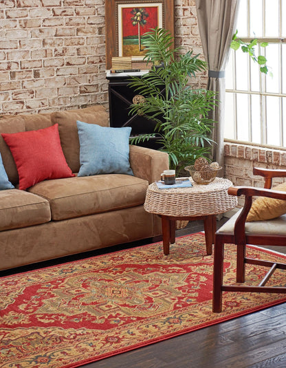 Unique Loom Sahand Collection Area Rug - Arsaces (10' 6" x 16' 5" Rectangle, Red/ Brown)