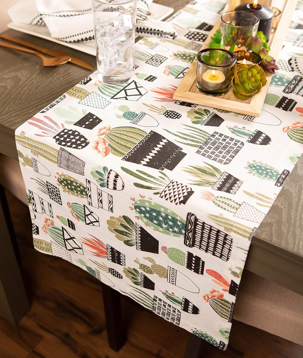 DII Urban Cactus Kitchen Collection, 14x72 Table Runner