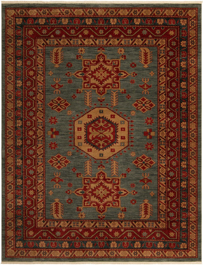 Unique Loom Sahand Collection Area Rug - Shapur (10' x 13' 1" Rectangle, Light Blue/ Light Brown)