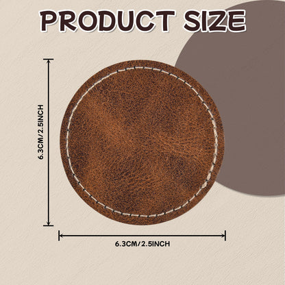 BUVKHMX Faux Leather & Leatherette Hat Patches - 60 Pack Blank Laserable Patches with Adhesive Backing for Customization, Fabric Repair, Sewing & Laser Engraving Supplies (2.5Inch)