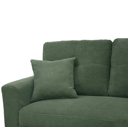 Eafurn 71" L Shaped Sectional Sleeper Sofa Bed with Pull Out Bed, Comfy Fabric Corner Sleeper Sectional Pull Out Couch with Tufted Backrest/Reversible Storage Chaise/2 Pillows