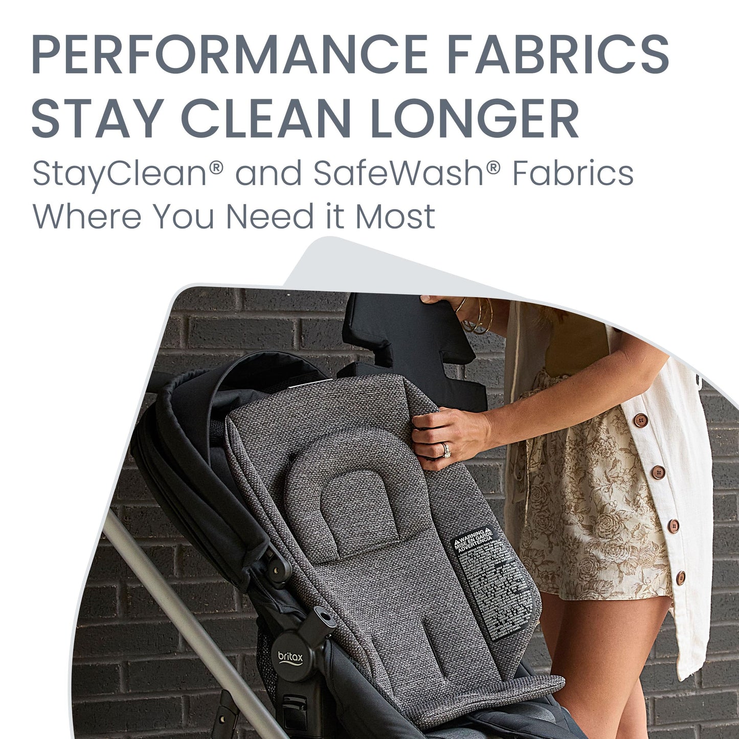 Britax Grove Modular Stroller, Lightweight Stroller with CozyFit Insert and Bumper Bar, 6 Ways to Ride, SafeWash, Pindot Onyx