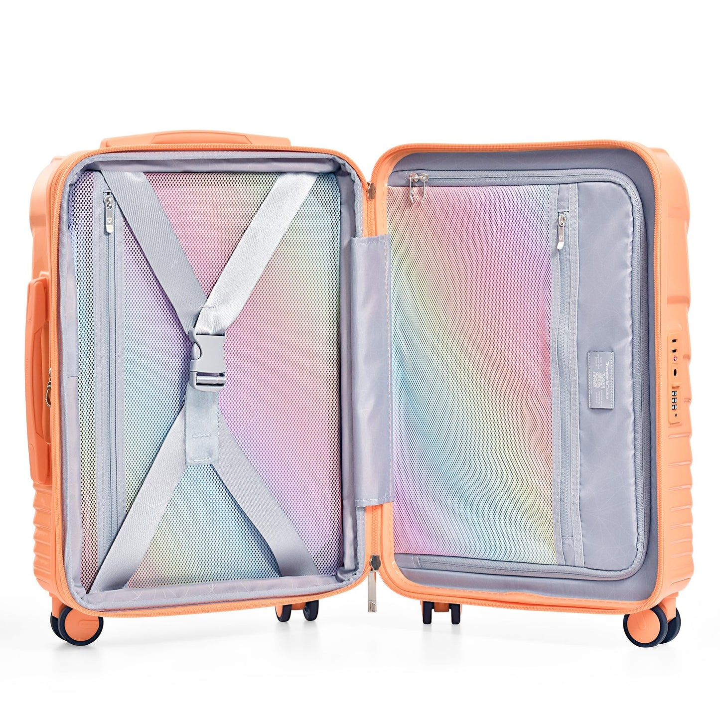 Traveler's Choice Phenom Hardside Spinner Luggage Set, TSA Lock, Tangerine, 3-Piece Set (21/25/29)