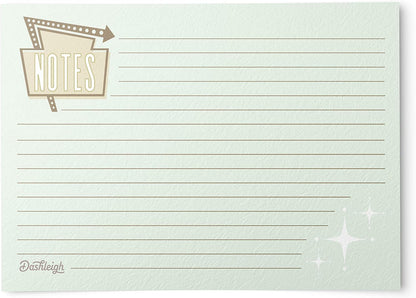 Retro Recipe Cards from Dashleigh: 48 Blank, Water-Resistant, Double-Sided Cards, 4x6 inches