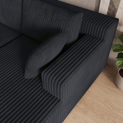 124 Inch Oversized Boneless Sectional Sofa Cloud Couch for Living Room - Symmetrical U Shaped Modular Couches Set with Double Chaise, No Assembly Floor Compression Sofa & Couch