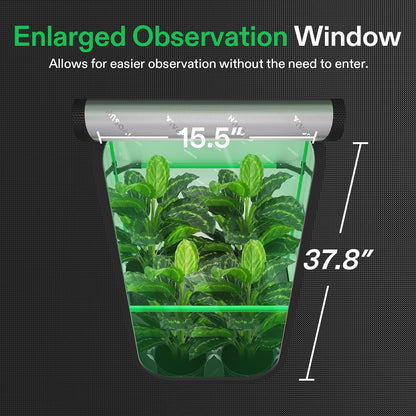 VIVOSUN P336 36"×36"×72" PRO Grow Tent, with Thick 1 inch Poles, Strengthened High Reflective Mylar Oxford Fabric, Extra Hanging Bars & High CFM Kit for Hydroponics Indoor Plant for AeroLight A200SE