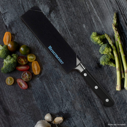 Messermeister 10” Chef’s Edge-Guard, Black - Fashionable & Functional Knife Protector for Chef’s & Wide-Blade Knives - 2 Blade Entry Notches - 10.5” x 1.9375”